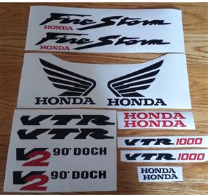 Honda VTR 1000 Firestorm stickers decal sets