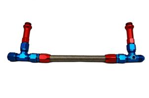Dual Carb Feed Fuel Line Blue and Red