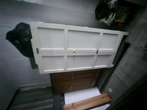 Wardrob or cupboard 2 door white, good condition, H 1.8 , W .900 D .400 