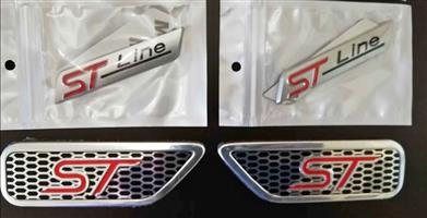 Ford ST fender side badges emblems