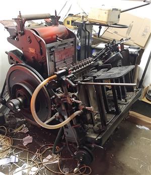 Original Heidelberg Platen Letterpress Printing Machine.