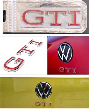 VW Golf 8 GTI badges & wheel centre caps