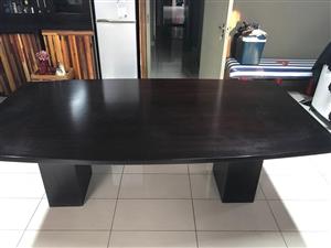 Dark Mahogany Boardroom/Dinning room table and 8 chairs 