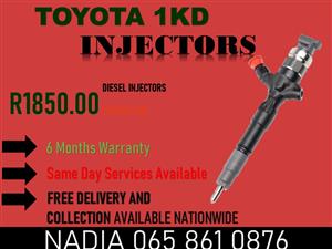 TOYOTA 1KD DIESEL INJECTORS FOR SALE OR TO RECON
