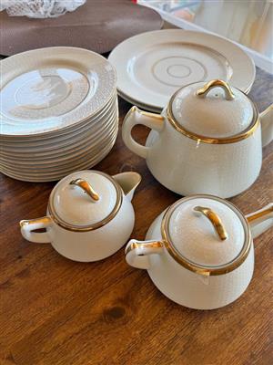 Vintage gold trim tea set