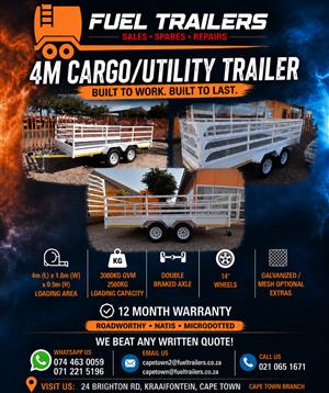 4m Utility Trailer/ Double axle Cargo Trailer