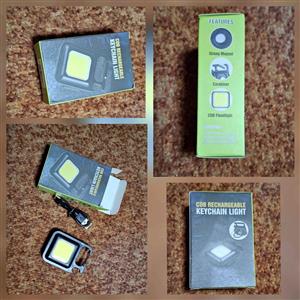 COB Rechargeable Keychain Light with Bottle Opener