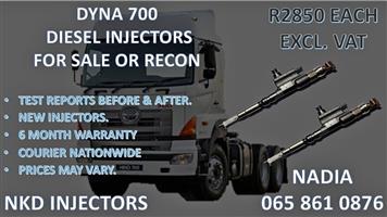 DYNA 700 DIESEL INJECTORS FOR SALE. REBUILT AND TESTED