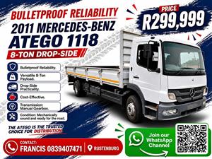 2011 Mercedes Benz Atego 1118 8 ton drop side truck