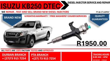 Isuzu KB250 DTEC Diesel Injectors 