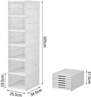  6 layer Multi-Purpose Collapsible shoe Storage Box