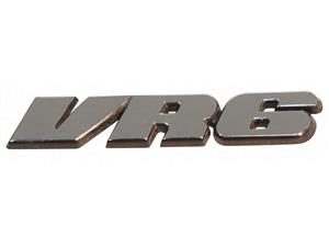 VR6 Brushed Silver Sticker Badge