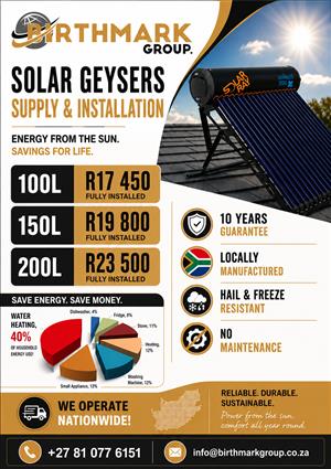 Solar Geyser installation 