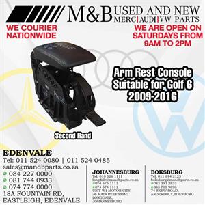 Arm Rest Console (Second Hand) Suitable for Golf 6 2009-2016
