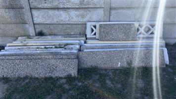 second hand vibracrete slabs for sale - Pebble, plain and diamond shape 