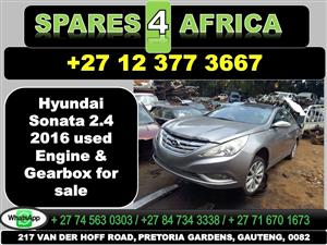 Hyundai Sonata 2.4 2016 Used engine & gearbox for sale