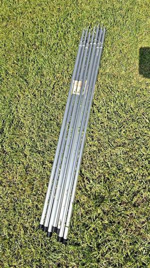 7x Telescopic Poles Aluminum 1.25m-2.5m(like new) for Camping ( Tenco )