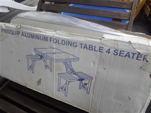 Folding Table & 4 Seater Proquip Aluminum 