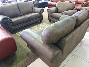 Exotic 100% genuine full leather Lounge Suite