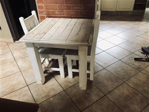 TABLE WOOD WITH TWO CHAIRS