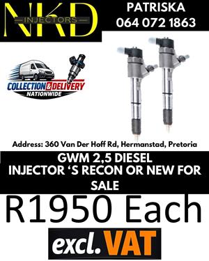 GWM 2,5 -PERFORMANCE DIESEL INJECTORS FOR SALE 