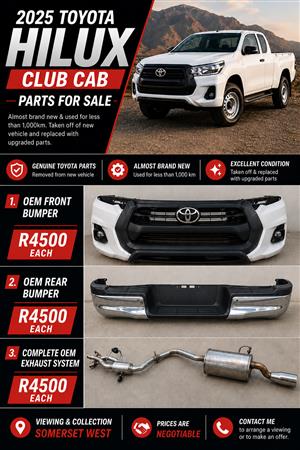2025 Toyota Hilux Club Cab Genuine OEM Parts – Almost Brand New