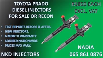 TOYOTA PRADO DIESEL INJECTORS FOR SALE WE SELL OR RECON 