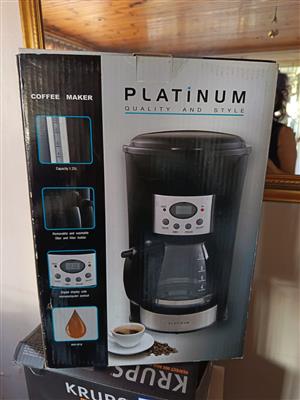 PLATINUM 1.25L COFFEE MAKER - NEW