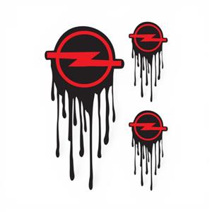 Opel Drip Design Vinyl Sticker Set
