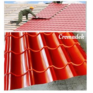 Roof sheet Tile is made out of steel / Zinc Chromadeck 
