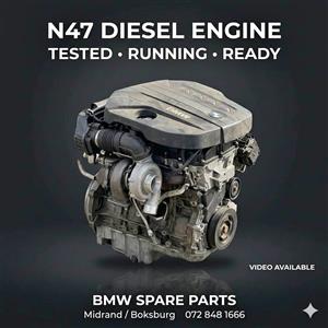 BMW X3 F25 N47 Diesel Engine Auto  Running Engine Available