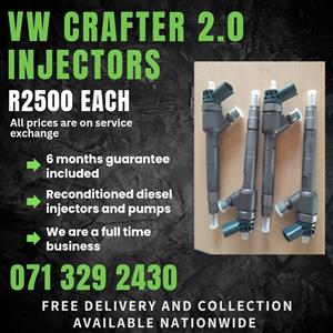 VW CRAFTER 2.0 INJECTORS FOR SALE WITH WARRANTY INCLUDED 