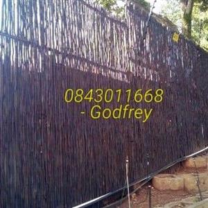 Wattle  stick  and bamboo fencing panels