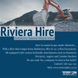 Riviera Hire-Yellow Earthmoving Excavation Equipment/Plant Hire(Excavator, TLB, Attachments)
