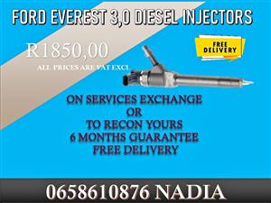 FORD EVEREST 3,0 DIESEL INJECTORS RECONDITION OR BAY NEW