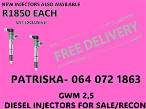GWM 2,5 DIESEL INECTORS FOR SALE ,GAUTENG AND JOHANNESBURG