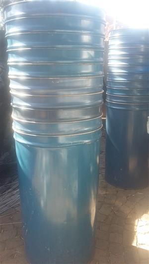 210l Open top steel drums with plastic clip on lidson lids
