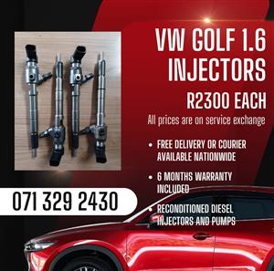 VW GOLF 1.6 INJECTORS FOR SALE WITH WARRANTY 