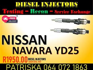 GET YOUR DIESEL INJECTORS FOR NISSAN NAVARA YD25 NEW OR RECON