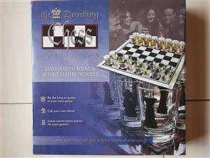 Drinking Games: Shooters Chess. Brand new in a box. Never . Made Real glass. 