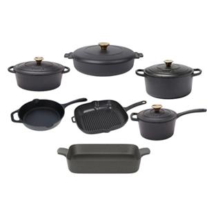 Heavy Duty Premium Durability Cast Iron Cookware Set11Piece Combo Set