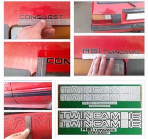 Toyota Conquest RSI Twincam 16 stickers decals sets 