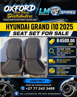 HYUNDAI GRAND i10 2025 SEAT SET FOR SALE