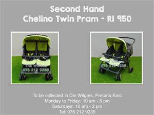 second hand double pram