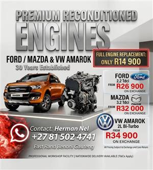 Ford Ranger and Amarok reconditioned engines