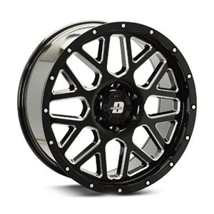 20″ SSW S357 Vegas 6/139.7 106.1 CB Black with Silver Trim Alloy Wheels