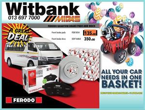 Ferodo Quantum Brake Pads and Discs available at Witbank Midas!