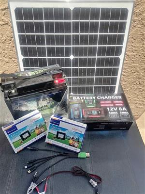 Battery backup solar power,, 12V 220w DC battery pack combo