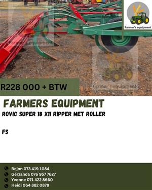 Various farm implements and tractos
