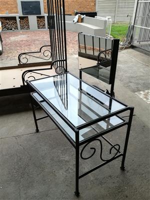 3/4 steel bed with dressing table and chair. R2000 based in PTA